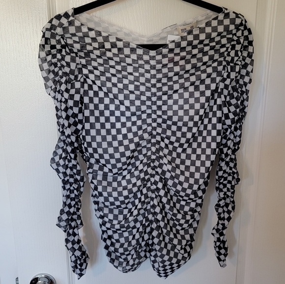 BAUM UND PFERDGARTEN Joselle Print Ruched Top Size M Medium NWT - Picture 9 of 13